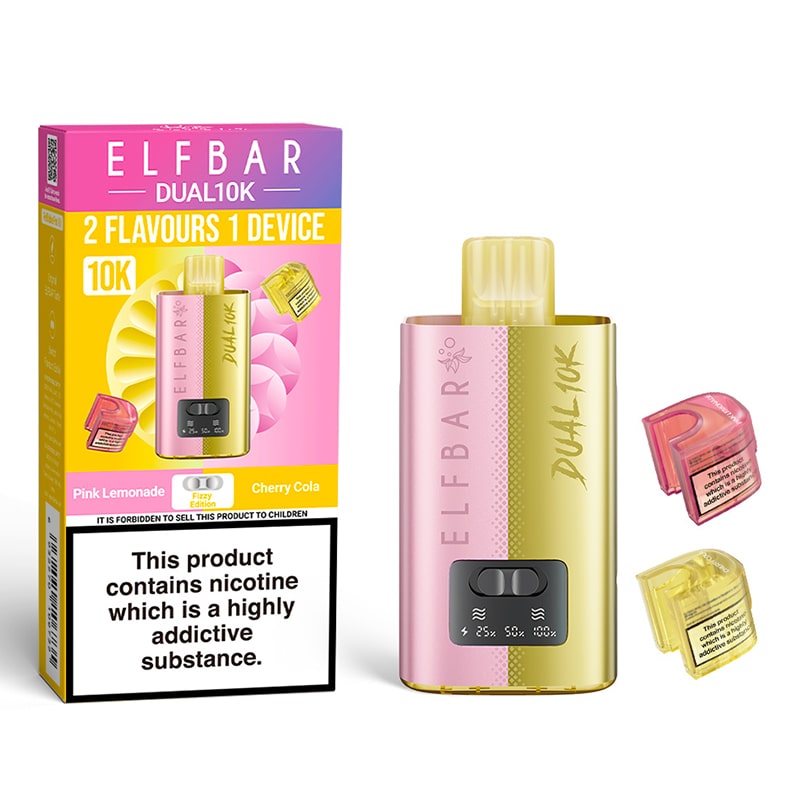 Elf Bar Dual 10K Pod Kit Dual Flavor, 10,000 Puffs, Rechargeable Vape
