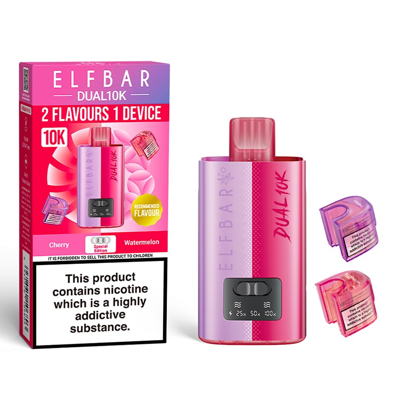 Elf Bar Dual 10K Pod Kit Dual Flavor, 10,000 Puffs, Rechargeable Vape