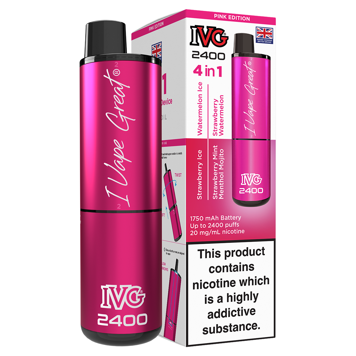 Pink Edition IVG 2400 Disposable Device