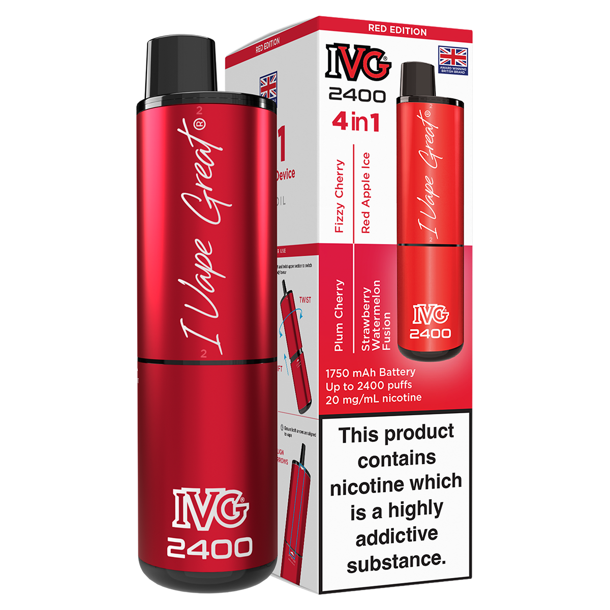 Red Edition IVG 2400 Disposable Device