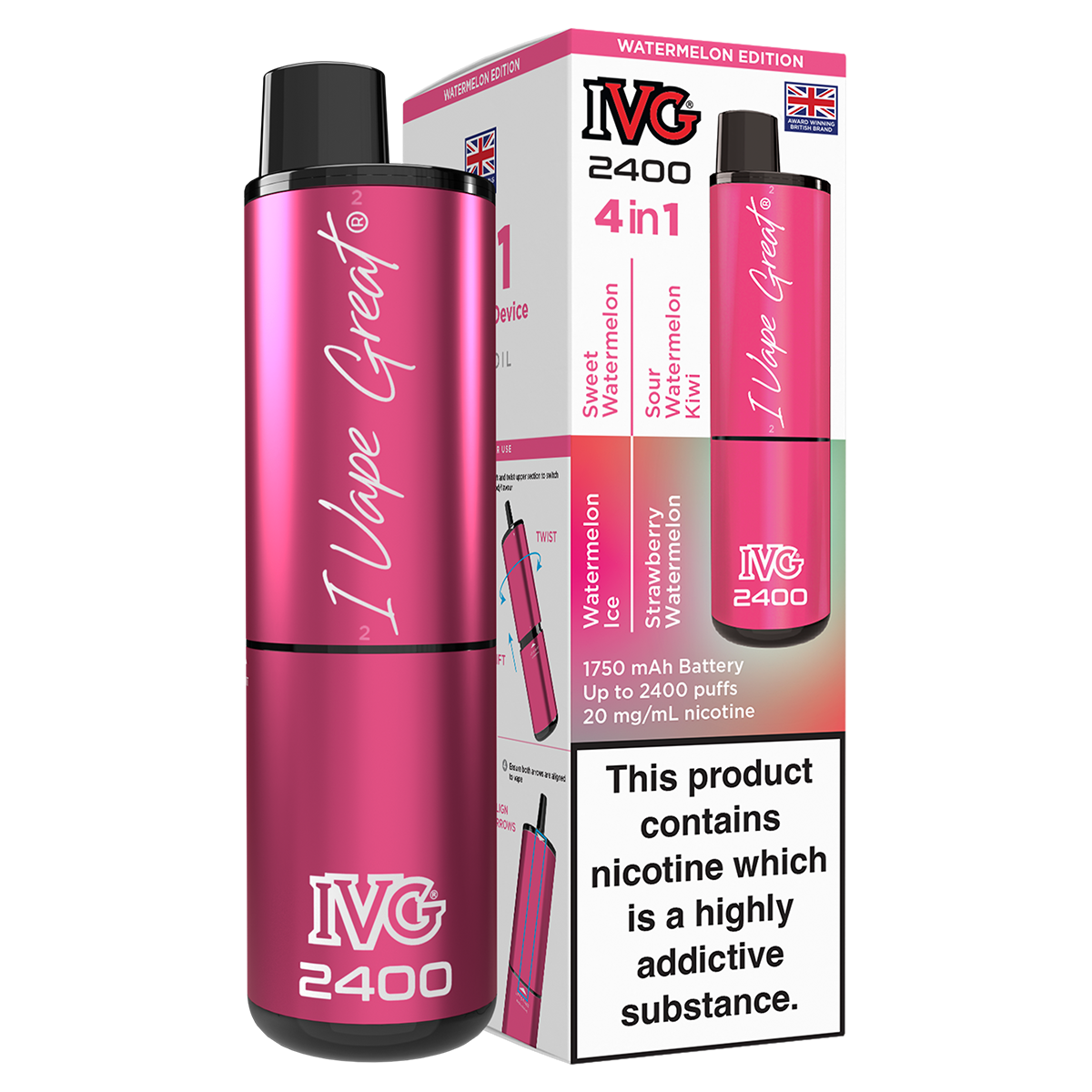 Watermelon Edition IVG 2400 Disposable Device