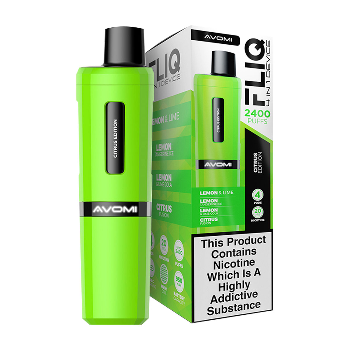 Citrus Edition Avomi Fliq 4in1 Vape Kit