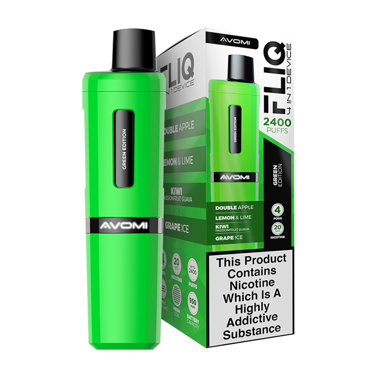 Green Edition Avomi Fliq 4in1 Vape Kit
