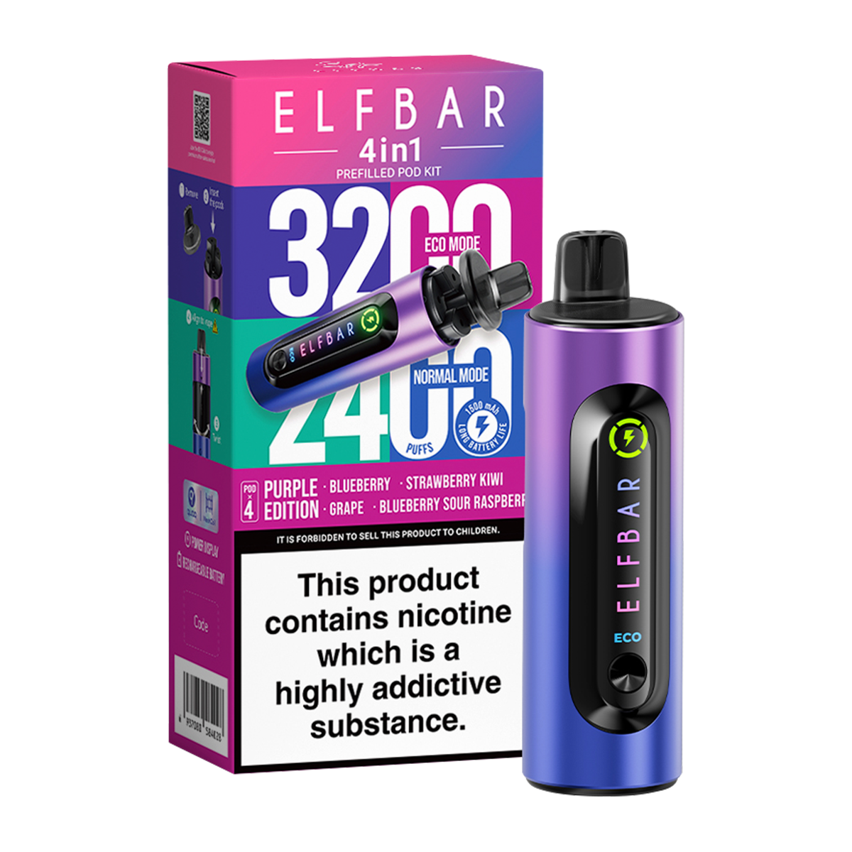Purple Edition Elfbar 4in1 Vape Kit