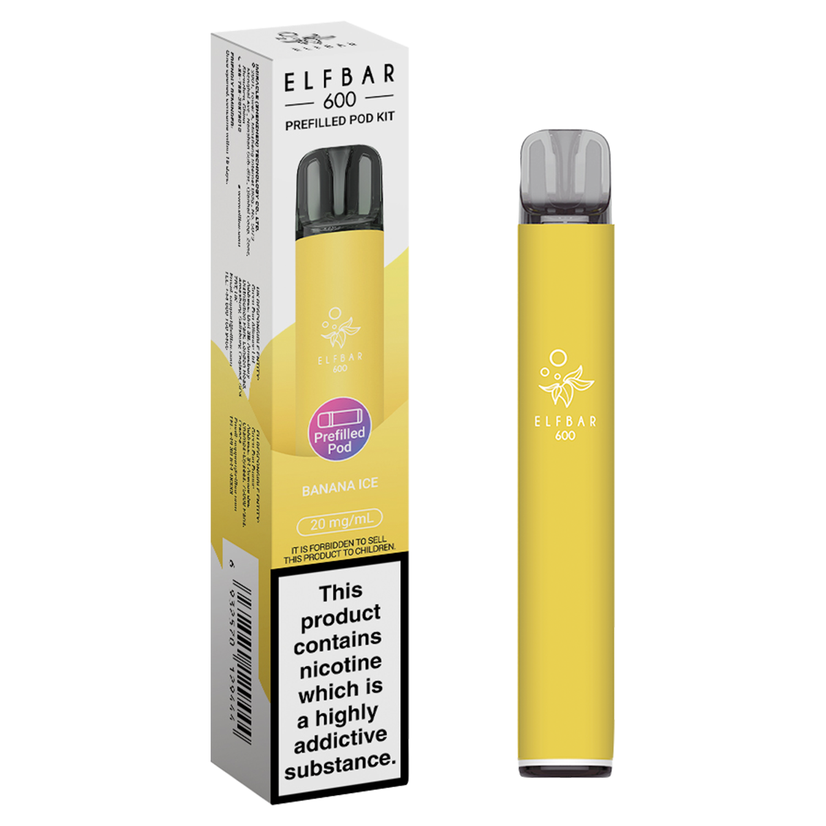 elfbar 600 prefilled pod kit banana ice