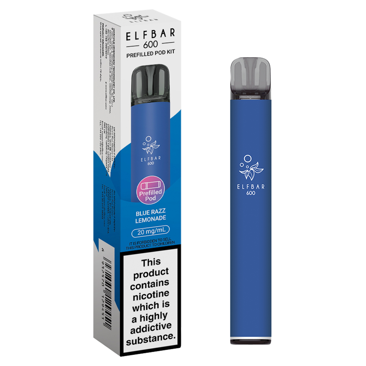 elfbar 600 prefilled pod kit blue razz lemonade