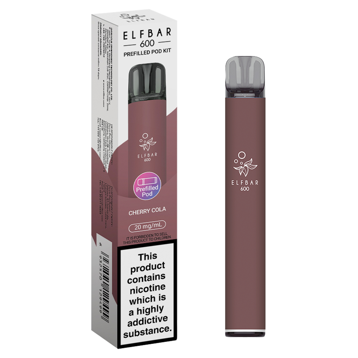elfbar 600 prefilled pod kit cherry cola