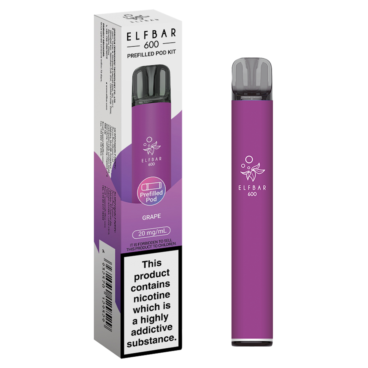 elfbar 600 prefilled pod kit grape