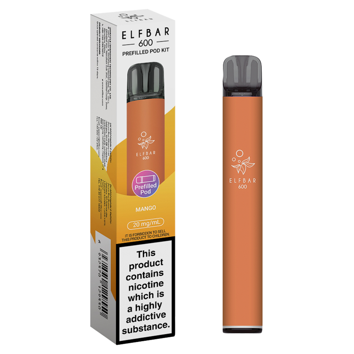 elfbar 600 prefilled pod kit mango