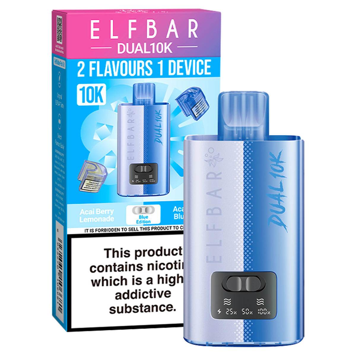 Elfbar Dual 10k Vape Kit Blue Edition