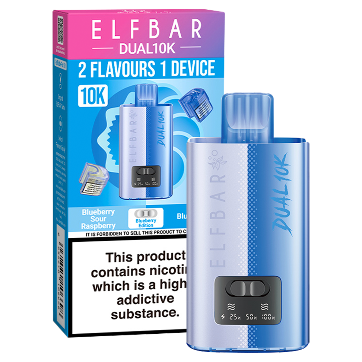 Elfbar Dual 10k Vape Kit Blueberry Edition