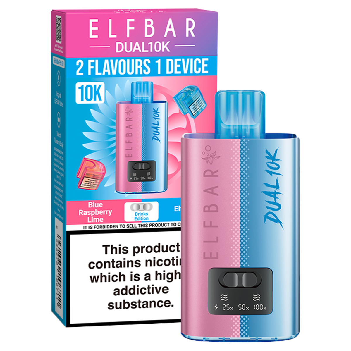Elfbar Dual 10k Vape Kit Drinks Edition