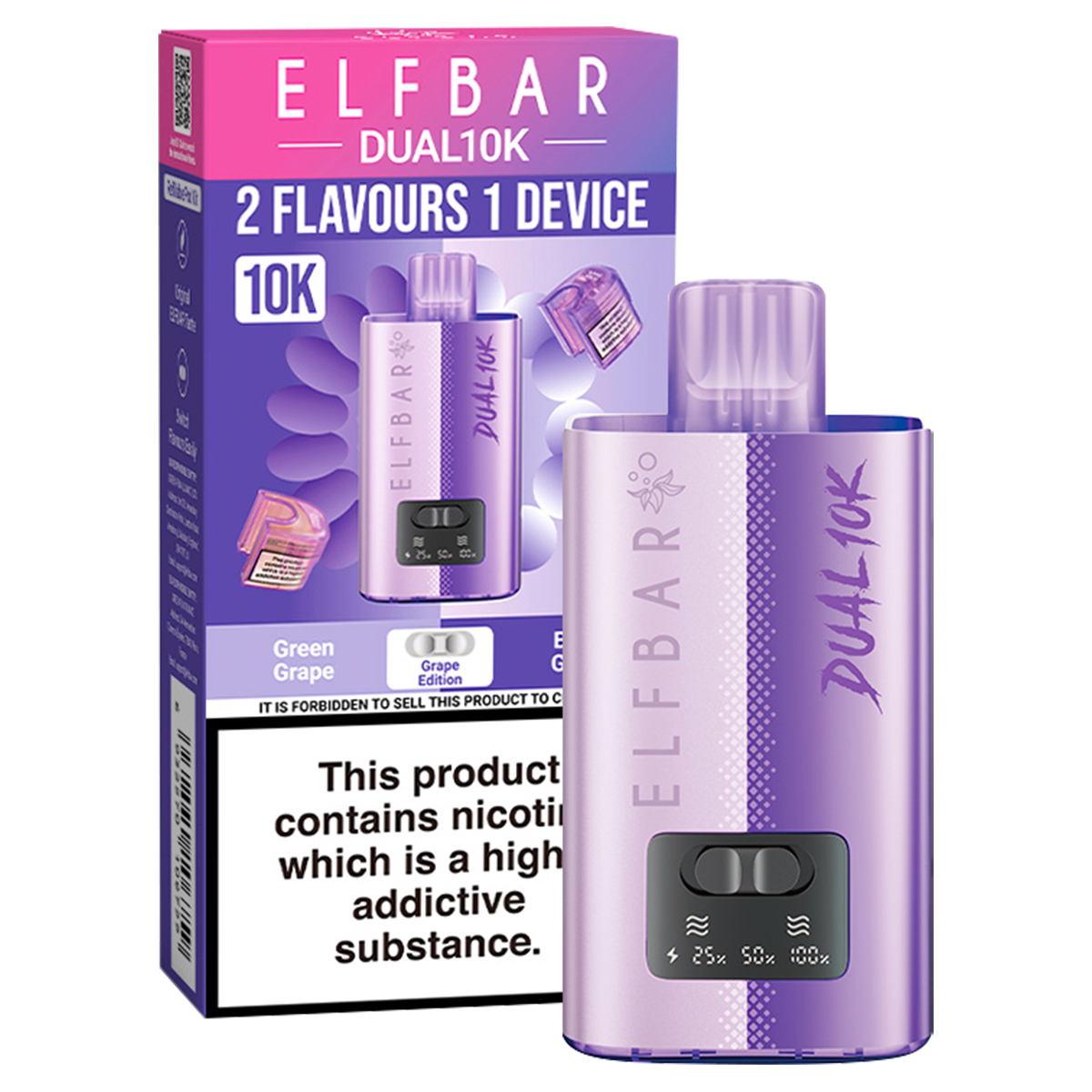 Elfbar Dual 10k Vape Kit Grape Edition