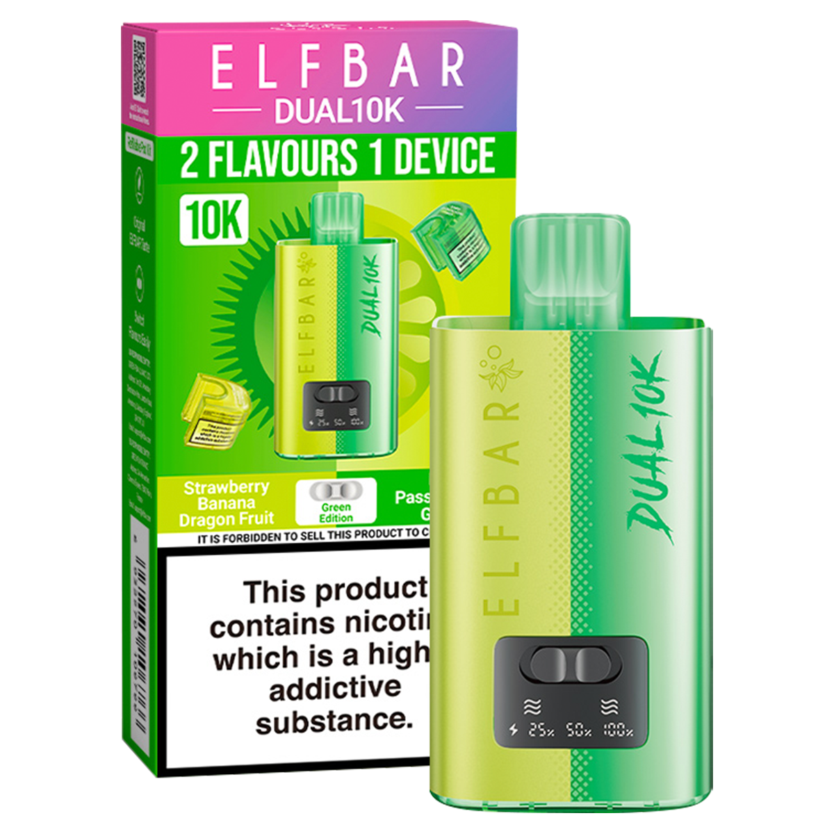 Elfbar Dual 10k Vape Kit Green Edition
