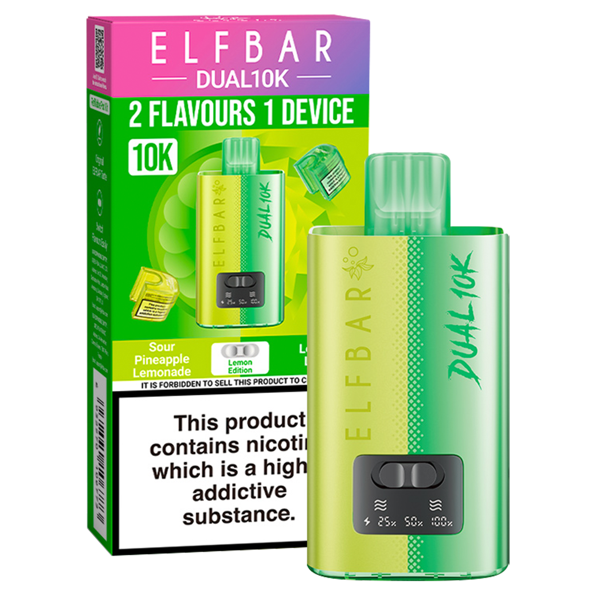 Elfbar Dual 10k Vape Kit Lemon Edition