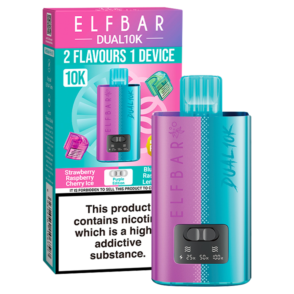 Elfbar Dual 10k Vape Kit Purple Edition