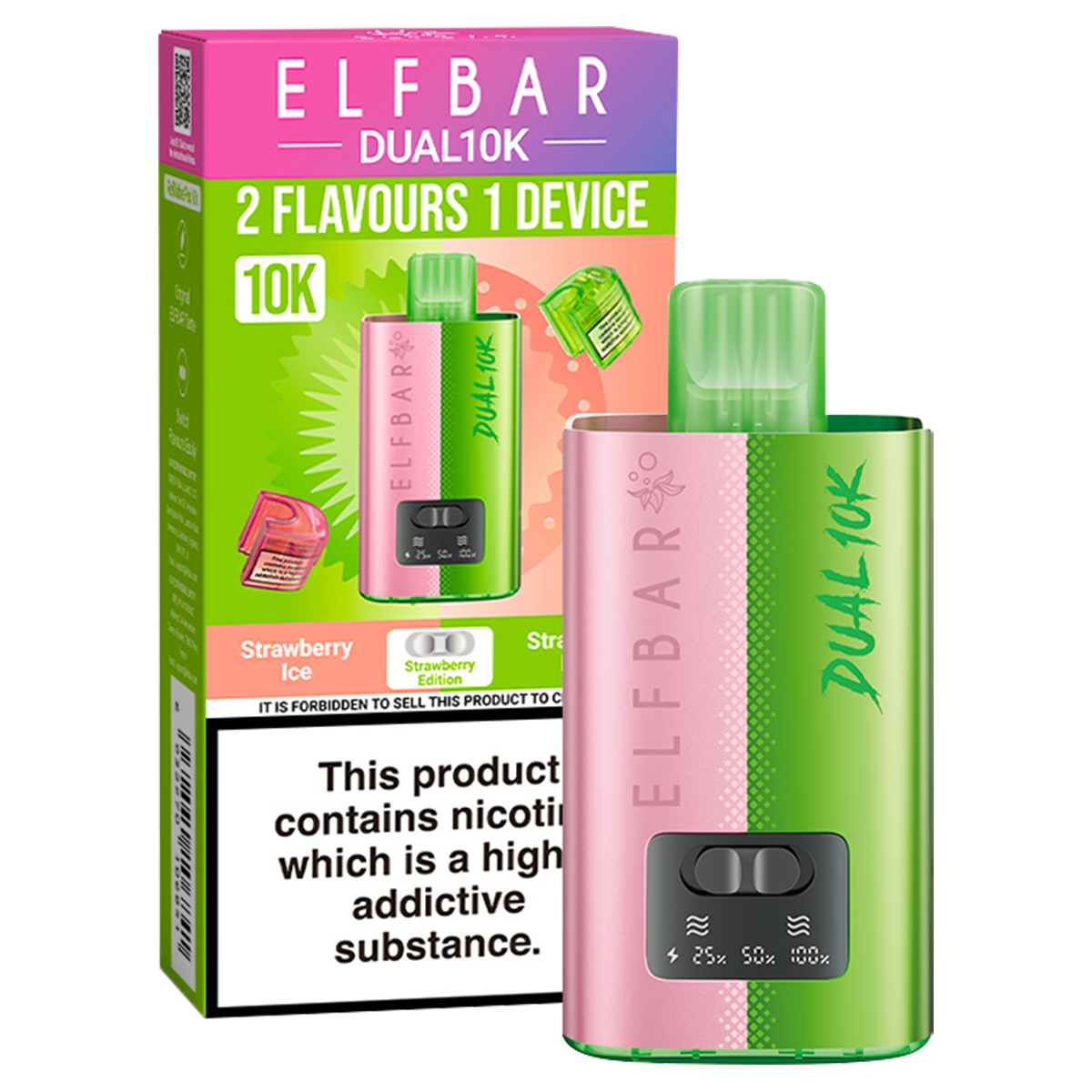 Elfbar Dual 10k Vape Kit Strawberry Edition