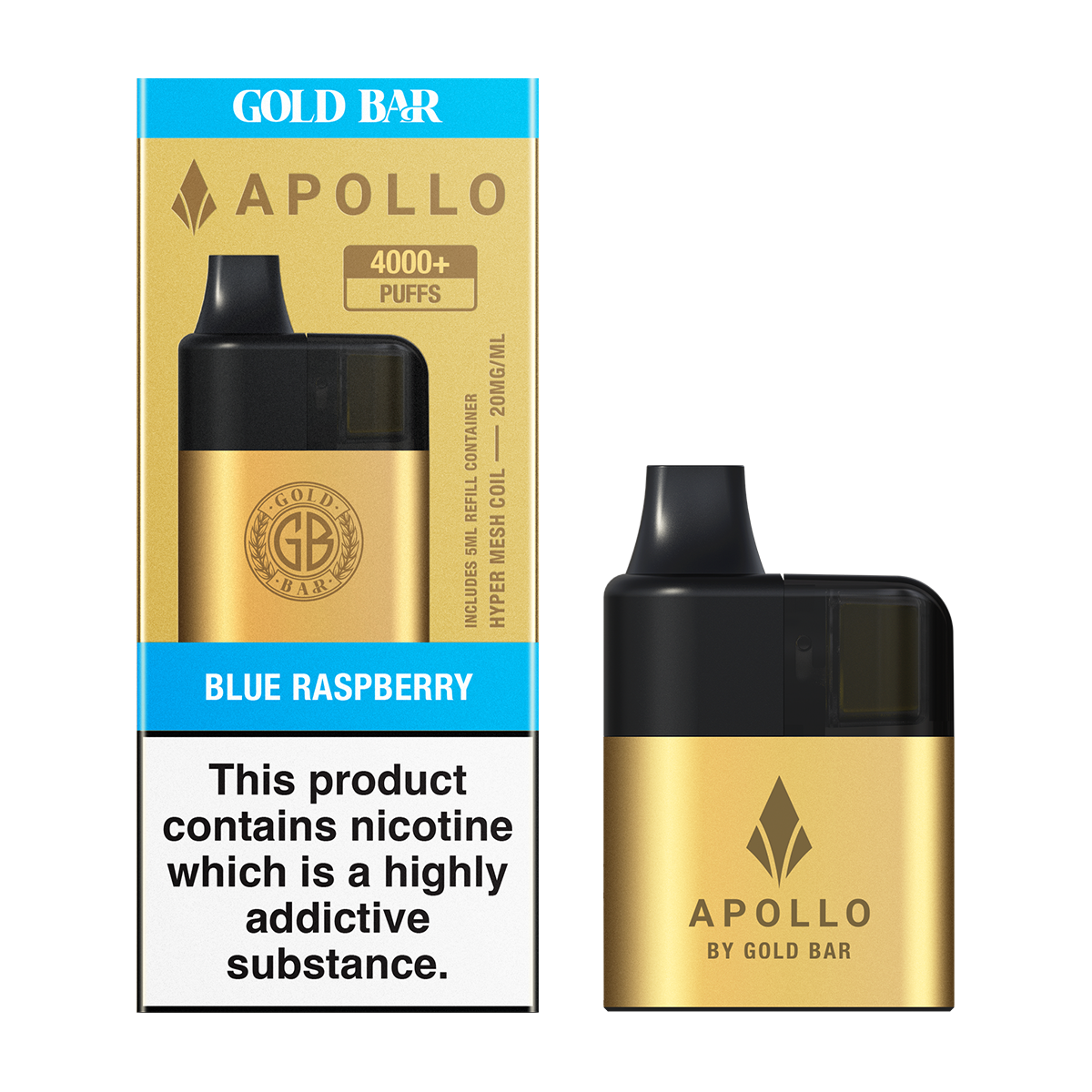 Gold Bar Apollo AIO Kit Blue Raspberry