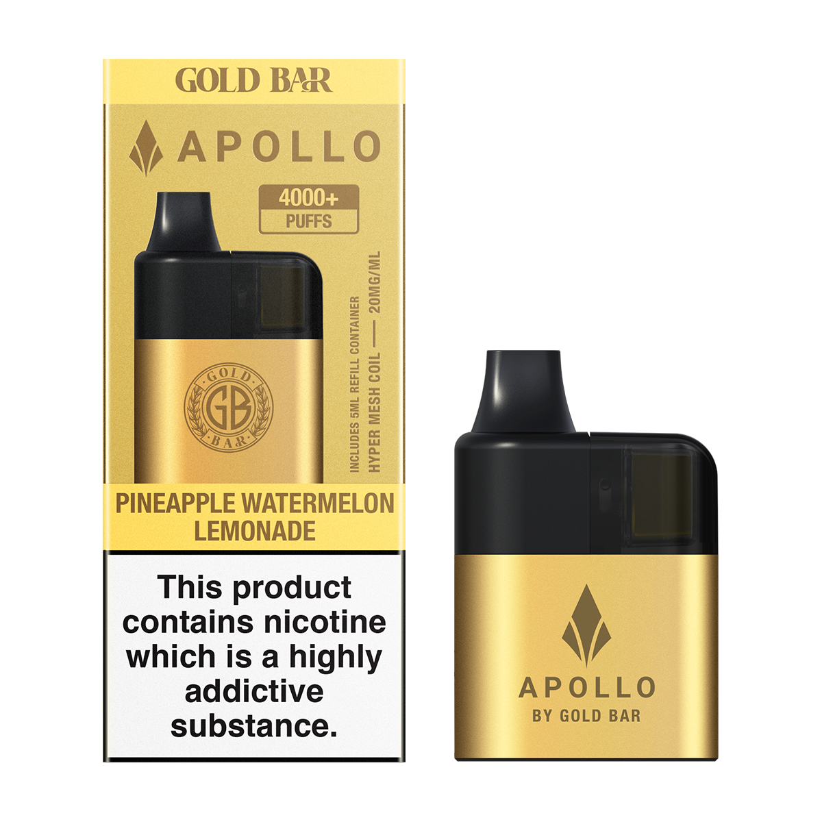 Gold Bar Apollo AIO Kit Pineapple Watermelon Lemonade