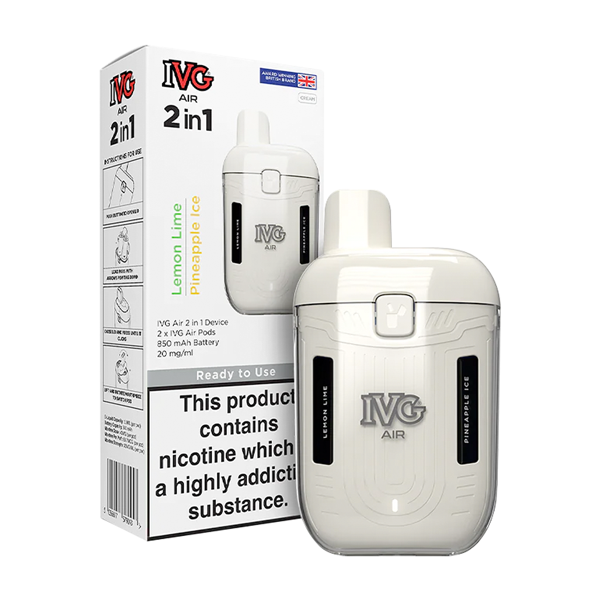 Cream Edition IVG Air 2 in 1 Vape Kit