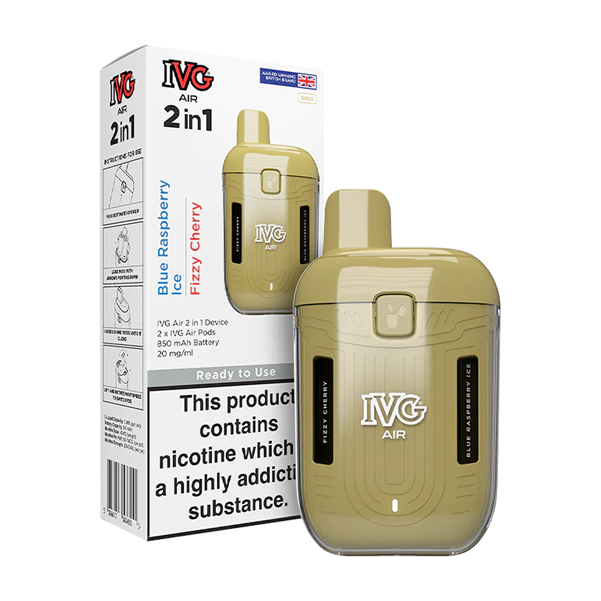 Gold Edition IVG Air 2 in 1 Vape Kit