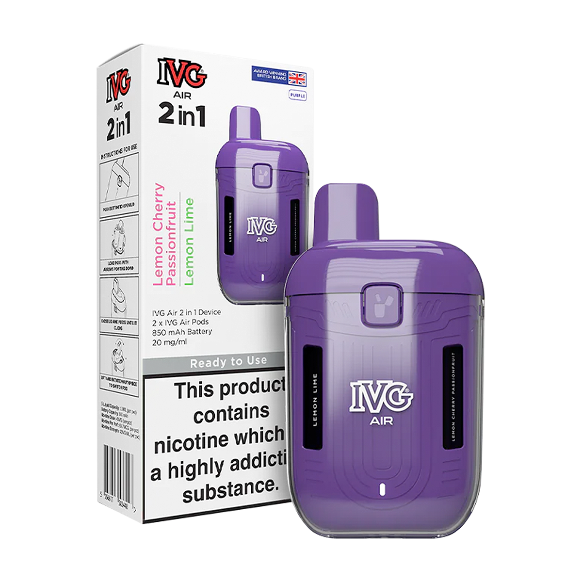 Purple Edition IVG Air 2 in 1 Vape Kit