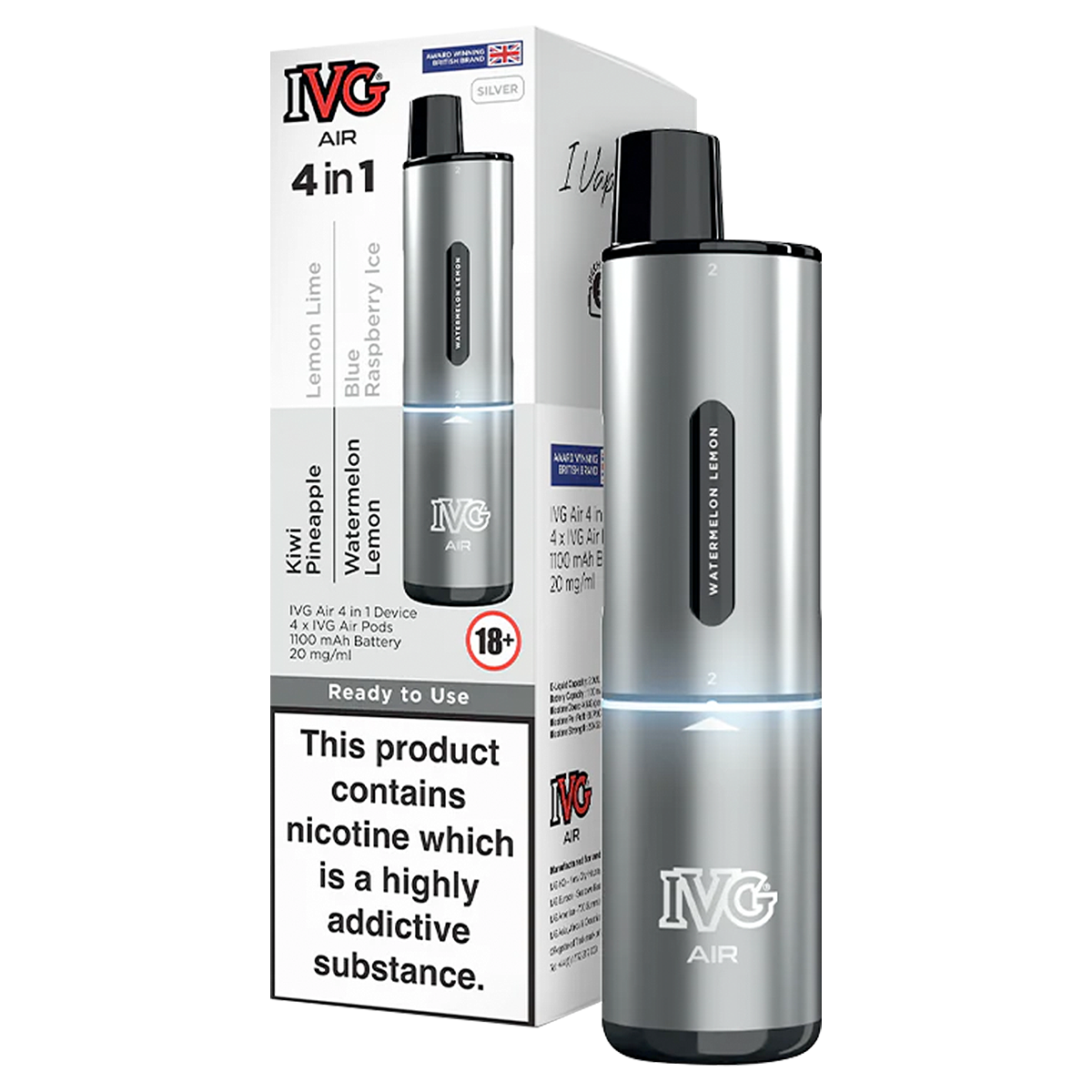 Silver Edition IVG Air 4 in 1 Vape Kit