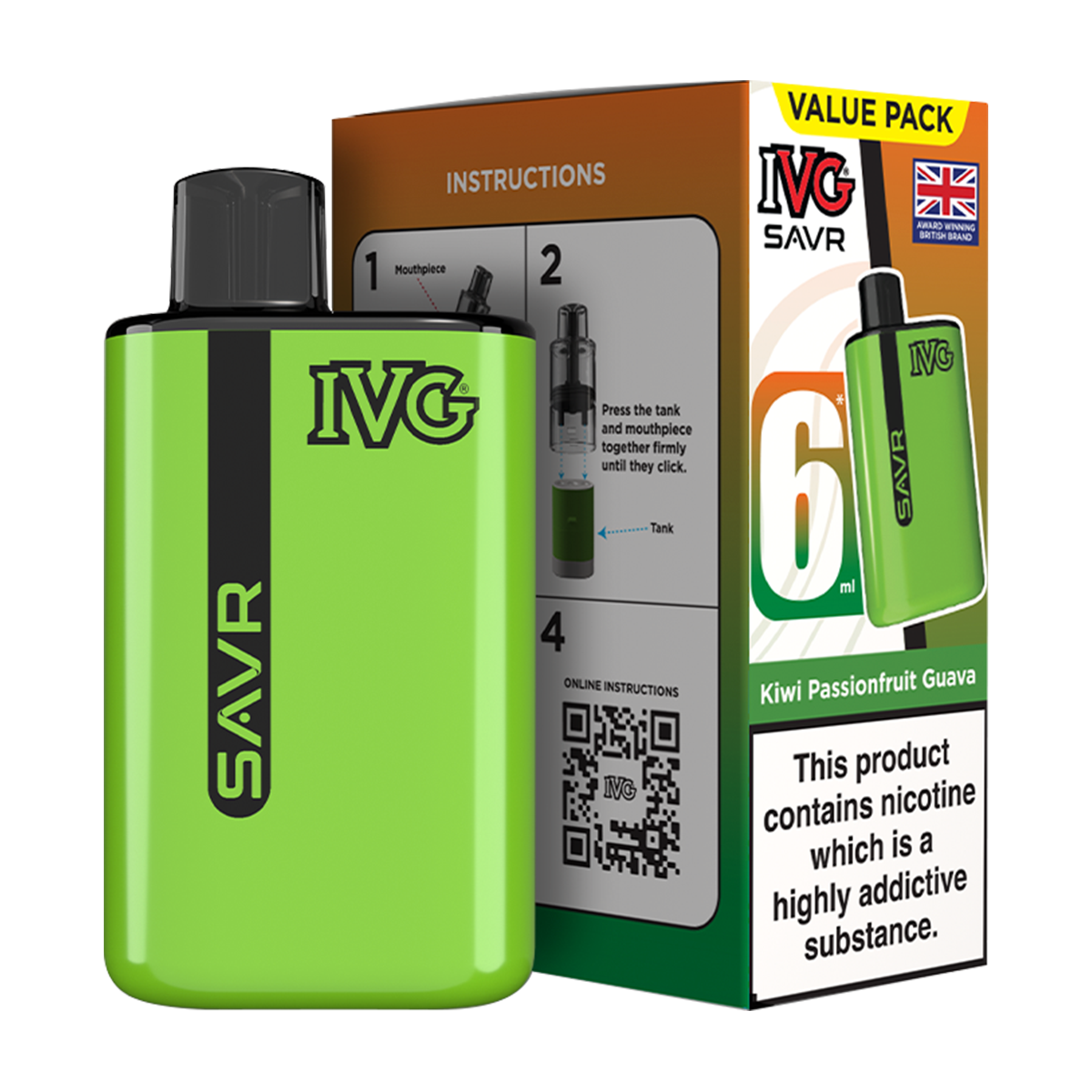 IVG SAVR Vape Kit Liwi Passionfruit Guava 6ml