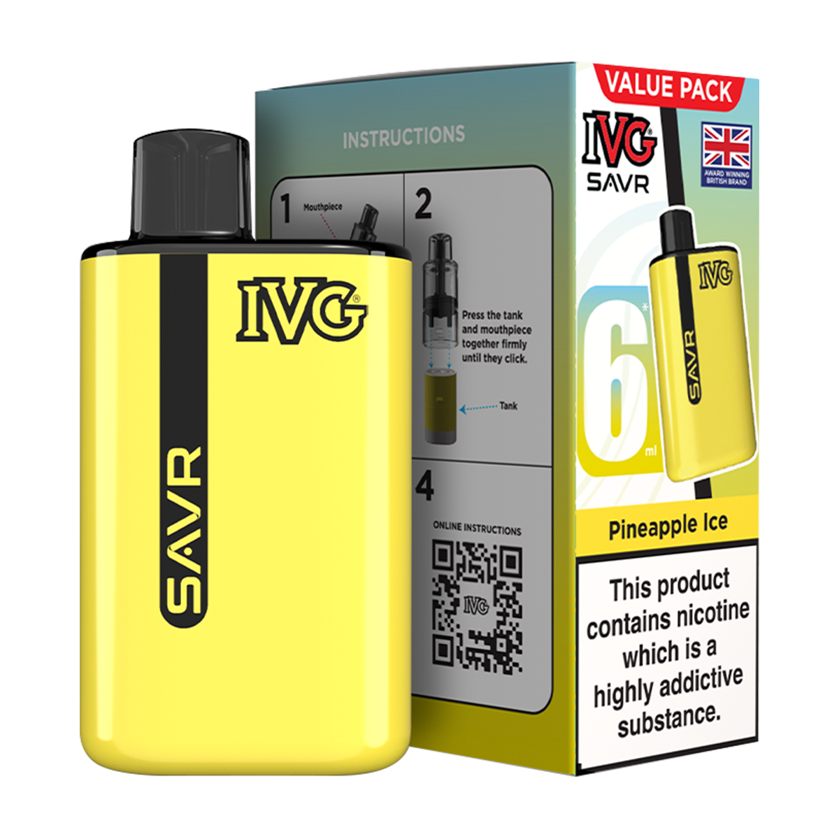 IVG SAVR Vape Kit Pineapple Ice 6ml