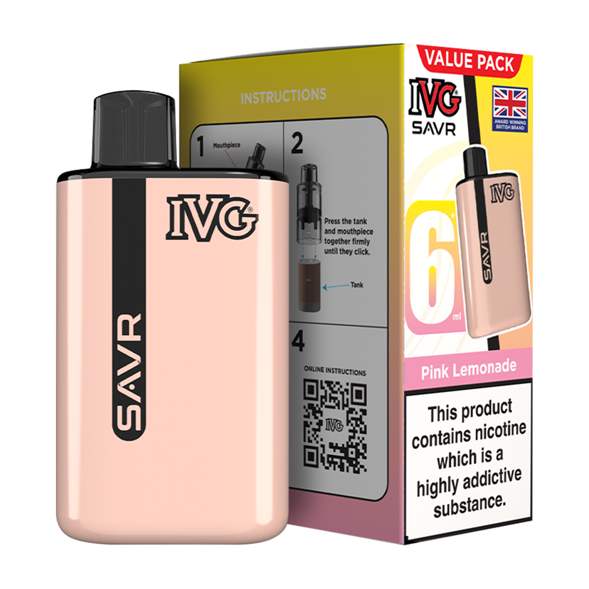 IVG SAVR Vape Kit Piunk Lemonade 6ml