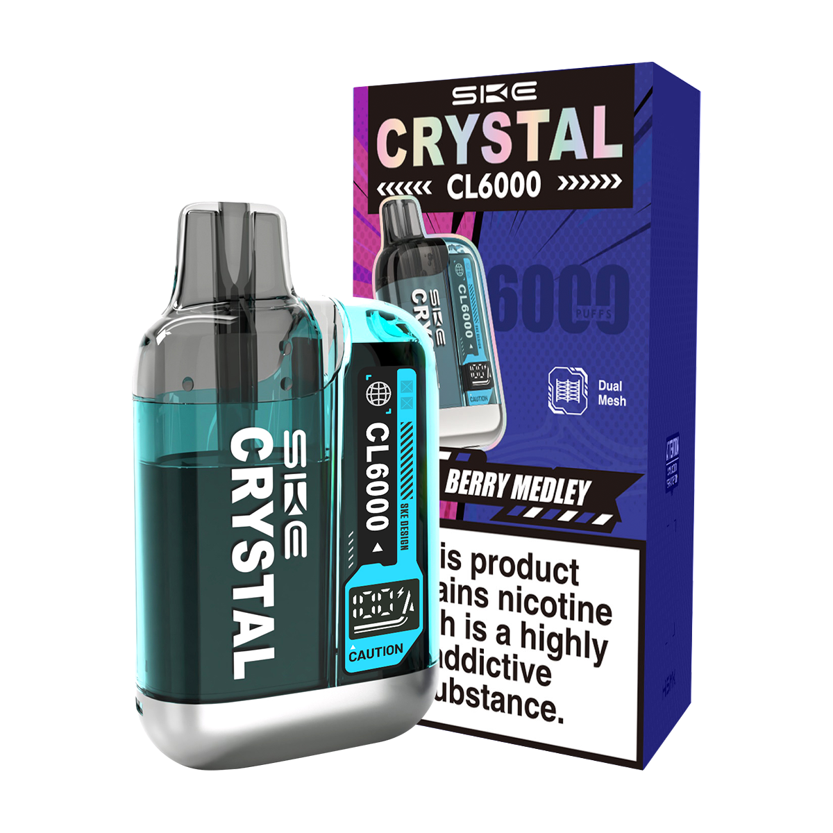 SKE Crystal CL6000 Big Puff Vape Berry Medley