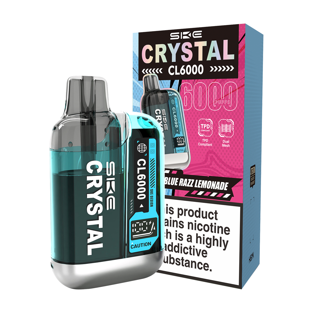Blue Razz Lemonade SKE Crystal CL6000 Big Puff Vape