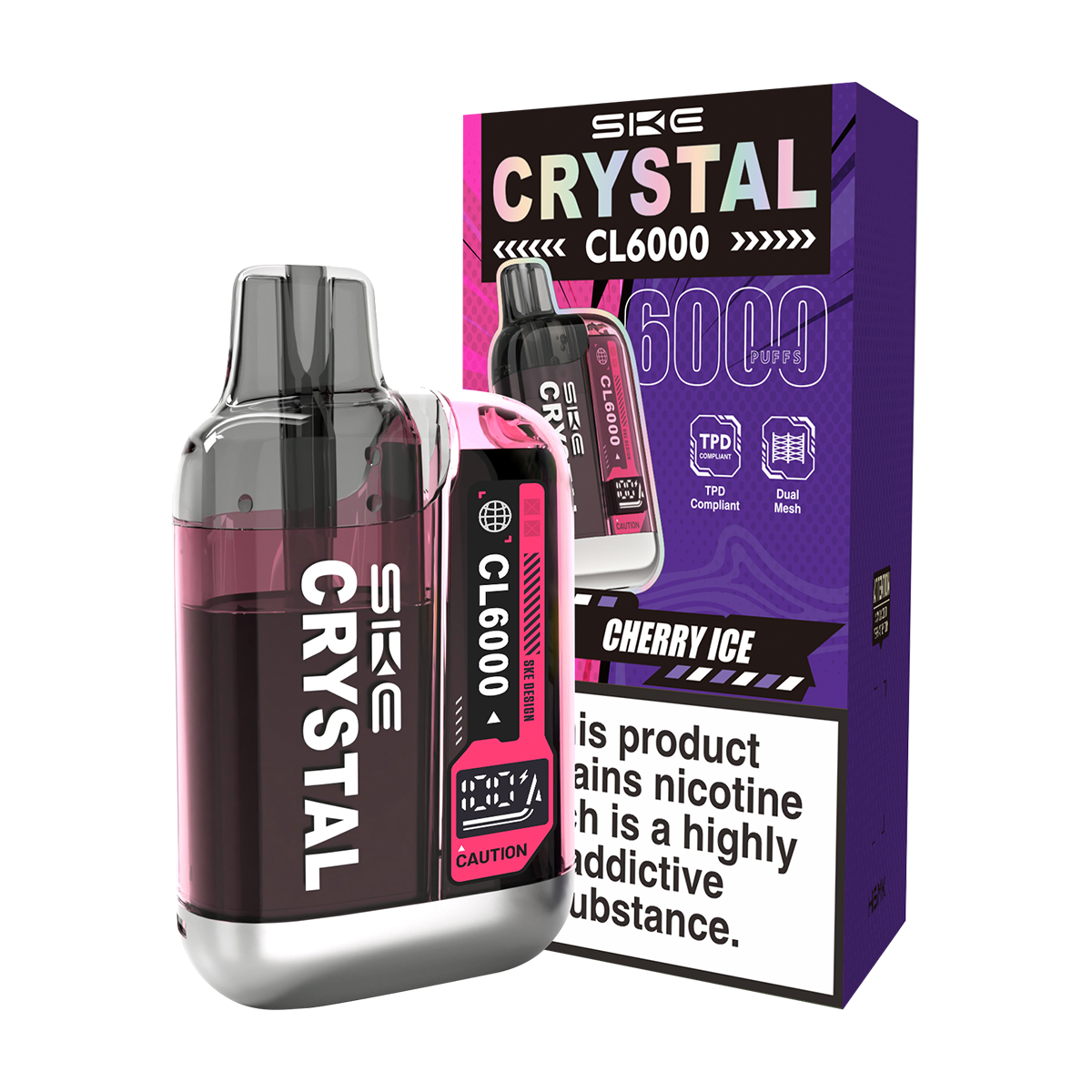 Cherry Ice SKE Crystal CL6000 Big Puff Vape