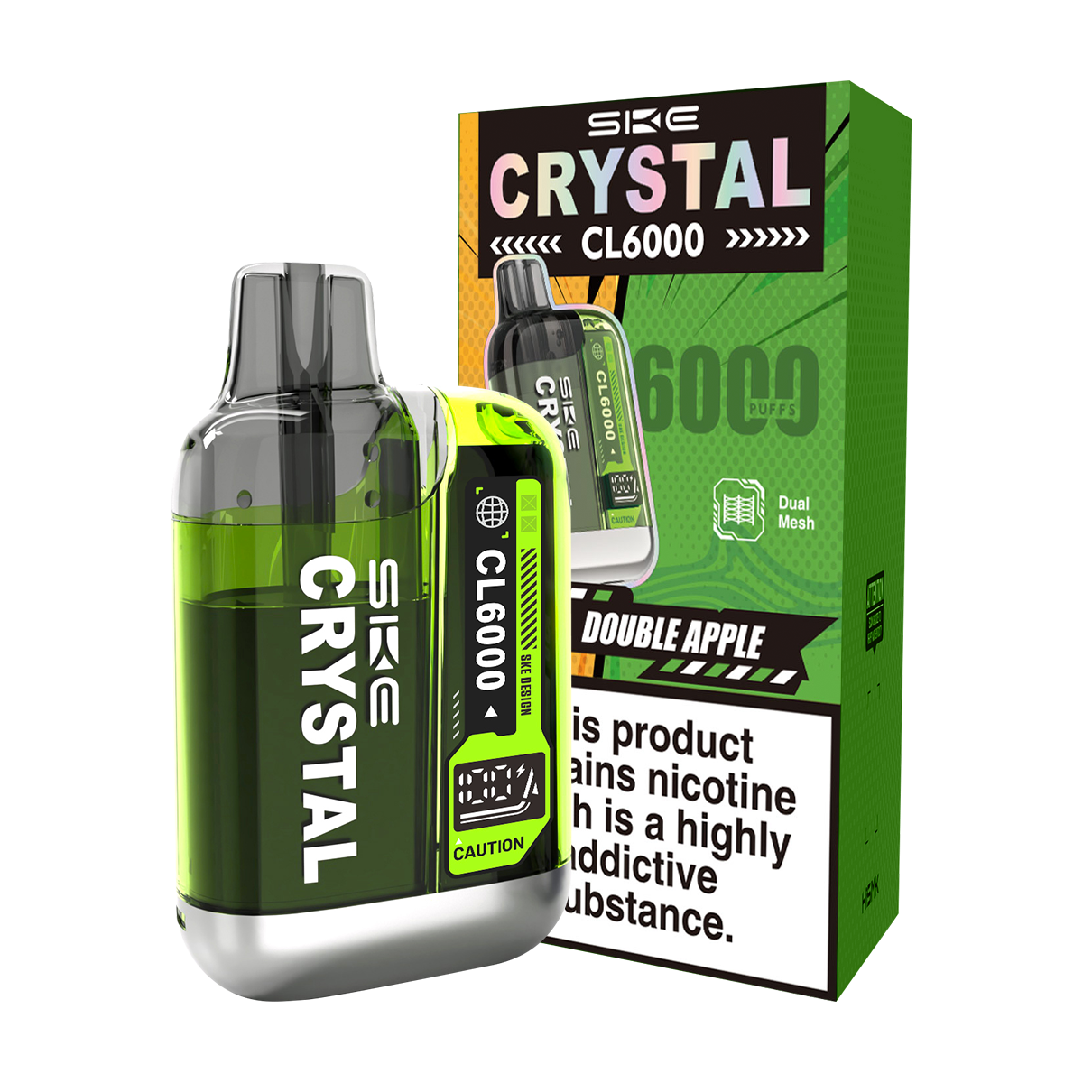 SKE Crystal CL6000 Big Puff Vape Double Apple