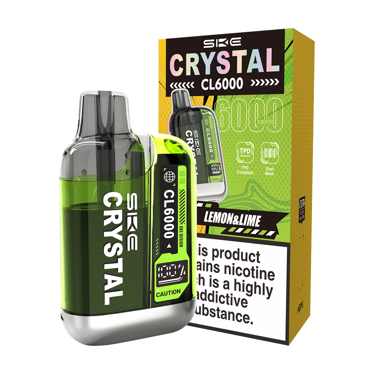 Lemon and Lime SKE Crystal CL6000 Big Puff Vape