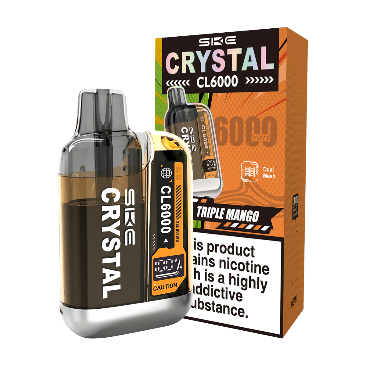 SKE Crystal CL6000 Big Puff Vape Triple Mango