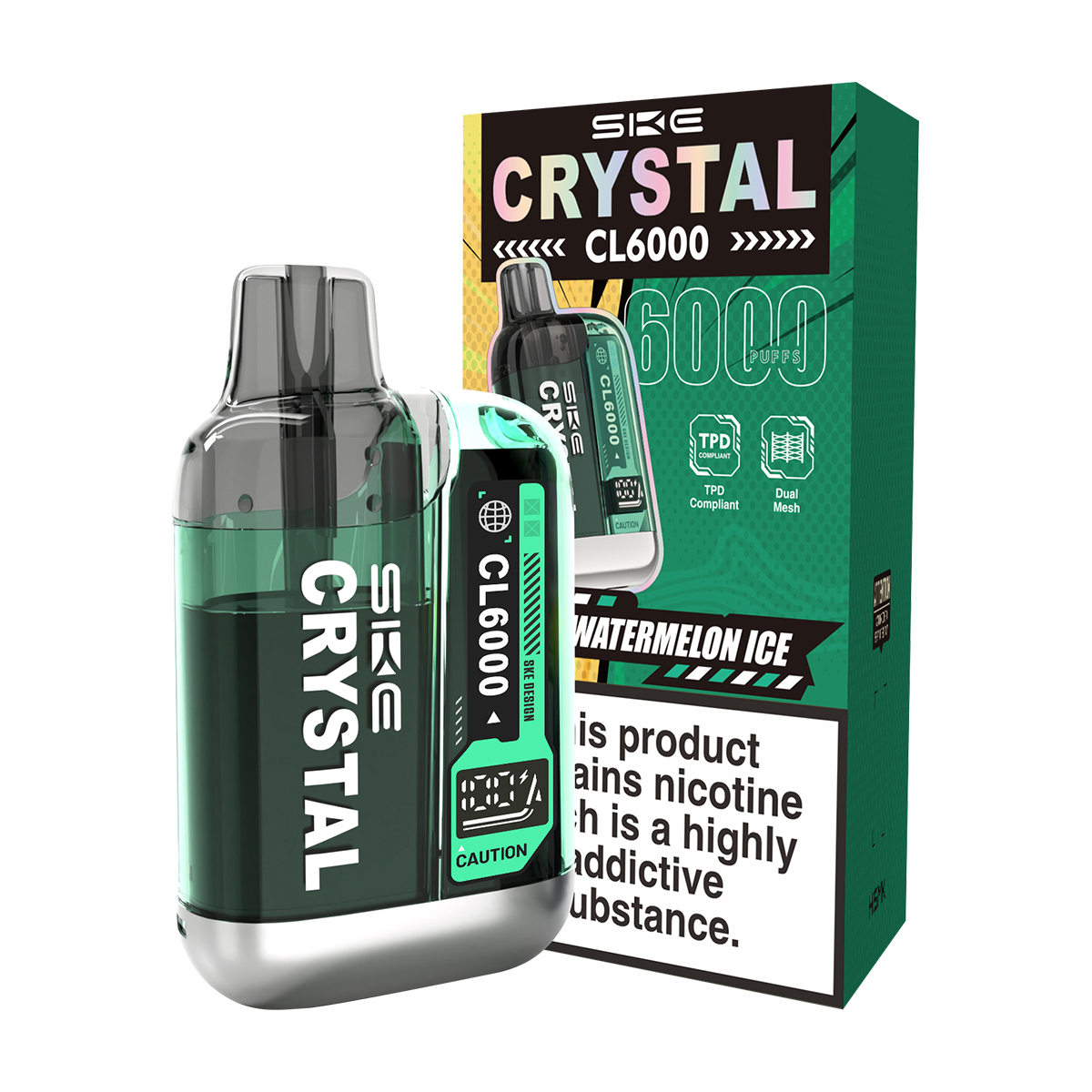 Watermelon Ice SKE Crystal CL6000 Big Puff Vape
