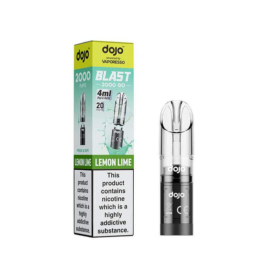 Vaporesso DOJO Blast 2000 Go Lemon Lime Prefilled Pod & Refill