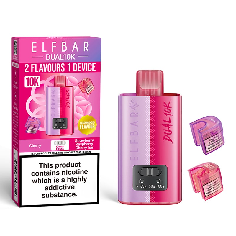 Elf Bar Dual 10K Pod Kit   Dual Flavor, 10,000 Puffs, Rechargeable Vape