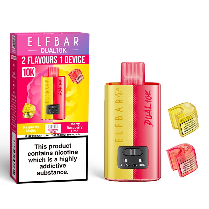 Elf Bar Dual 10K Pod Kit   Dual Flavor, 10,000 Puffs, Rechargeable Vape