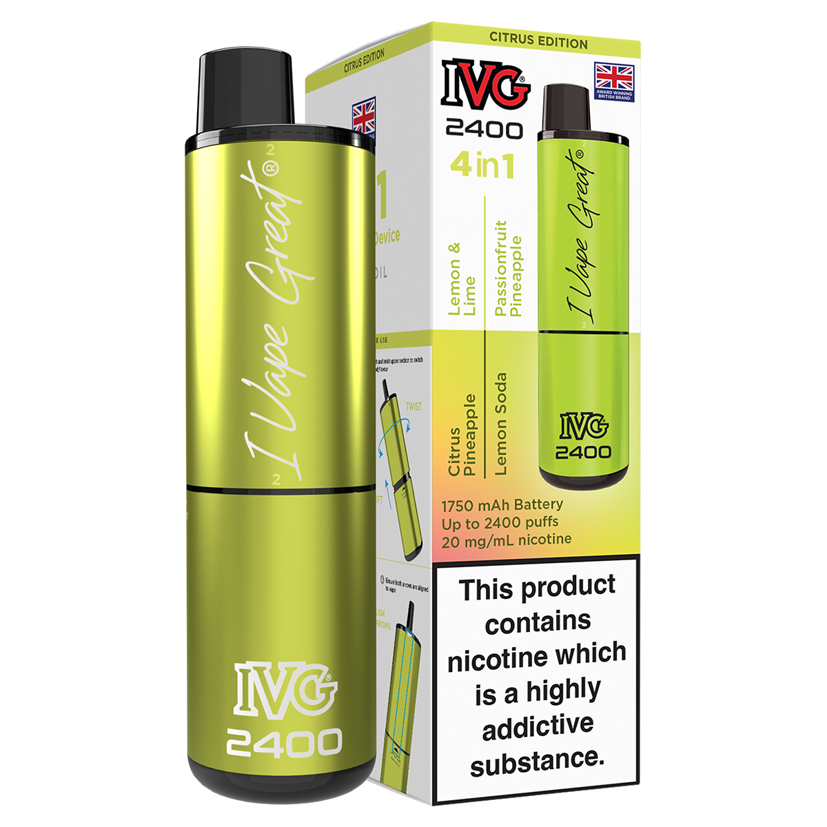 IVG 2400 Rechargeable Vape Kit