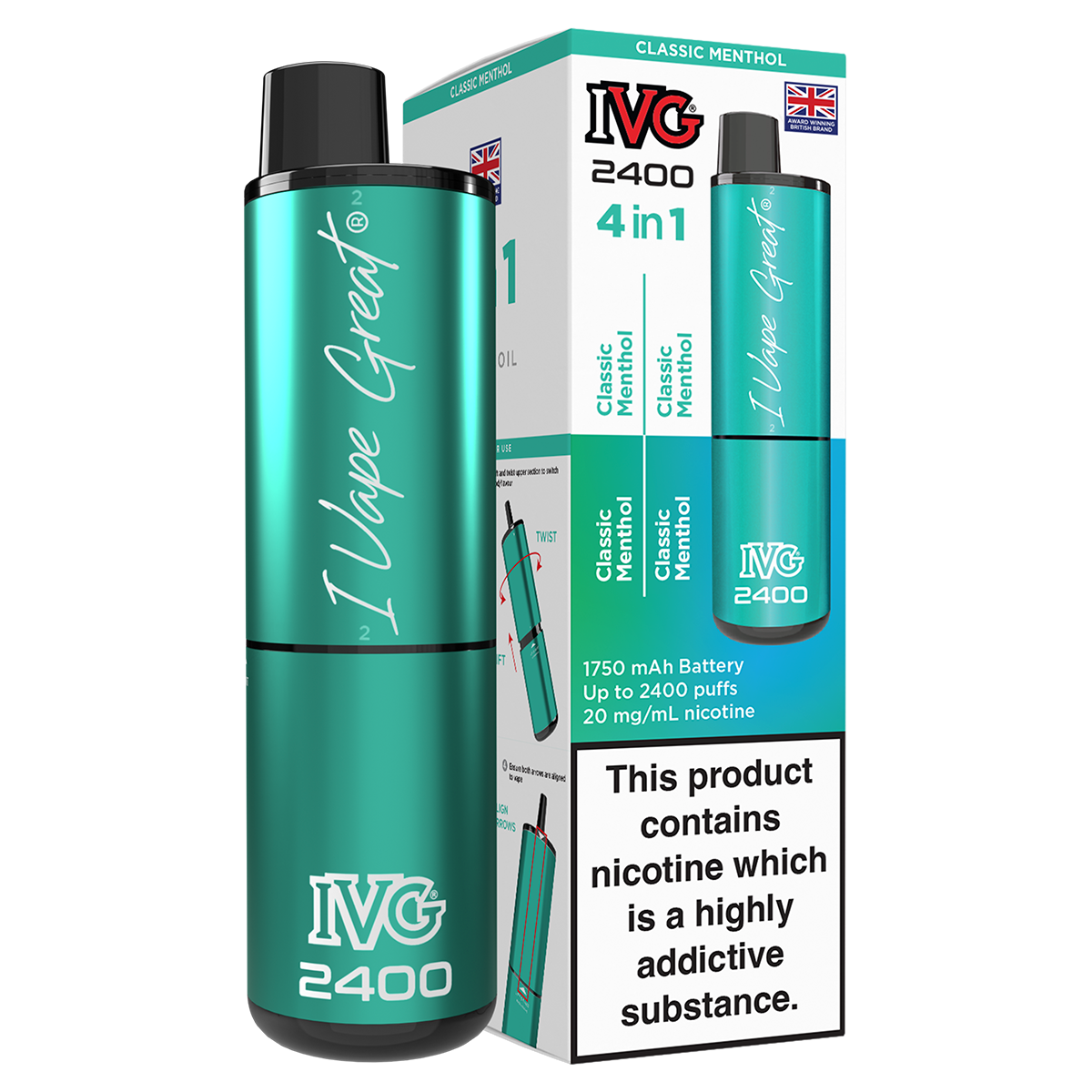 Classic Menthol IVG 2400 Disposable Vape