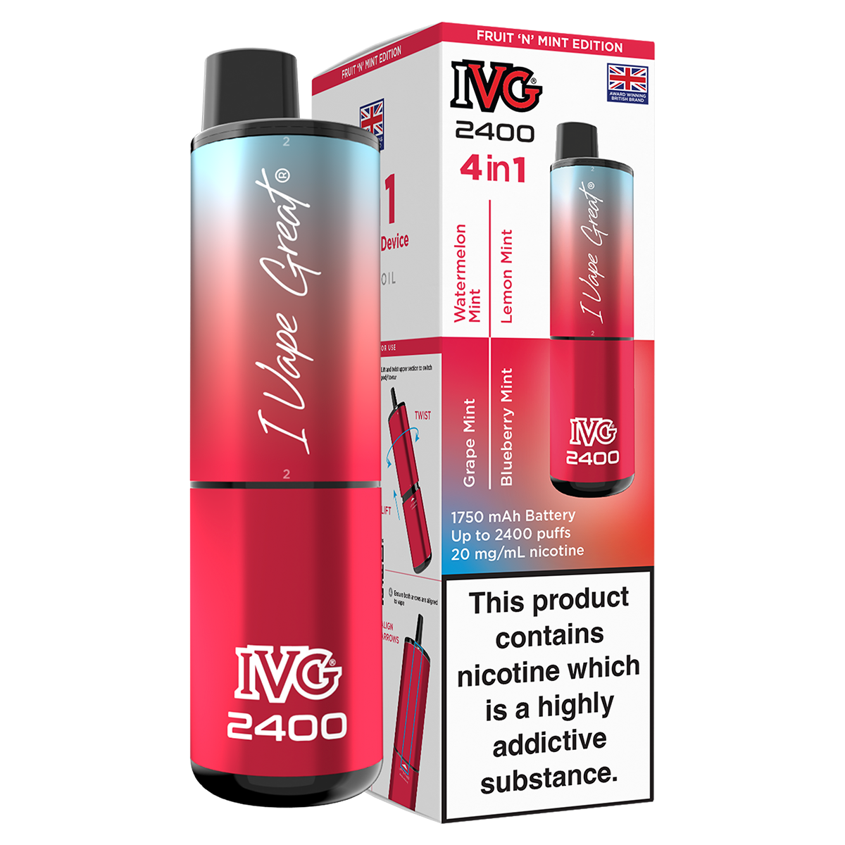 IVG 2400 Rechargeable Vape Kit