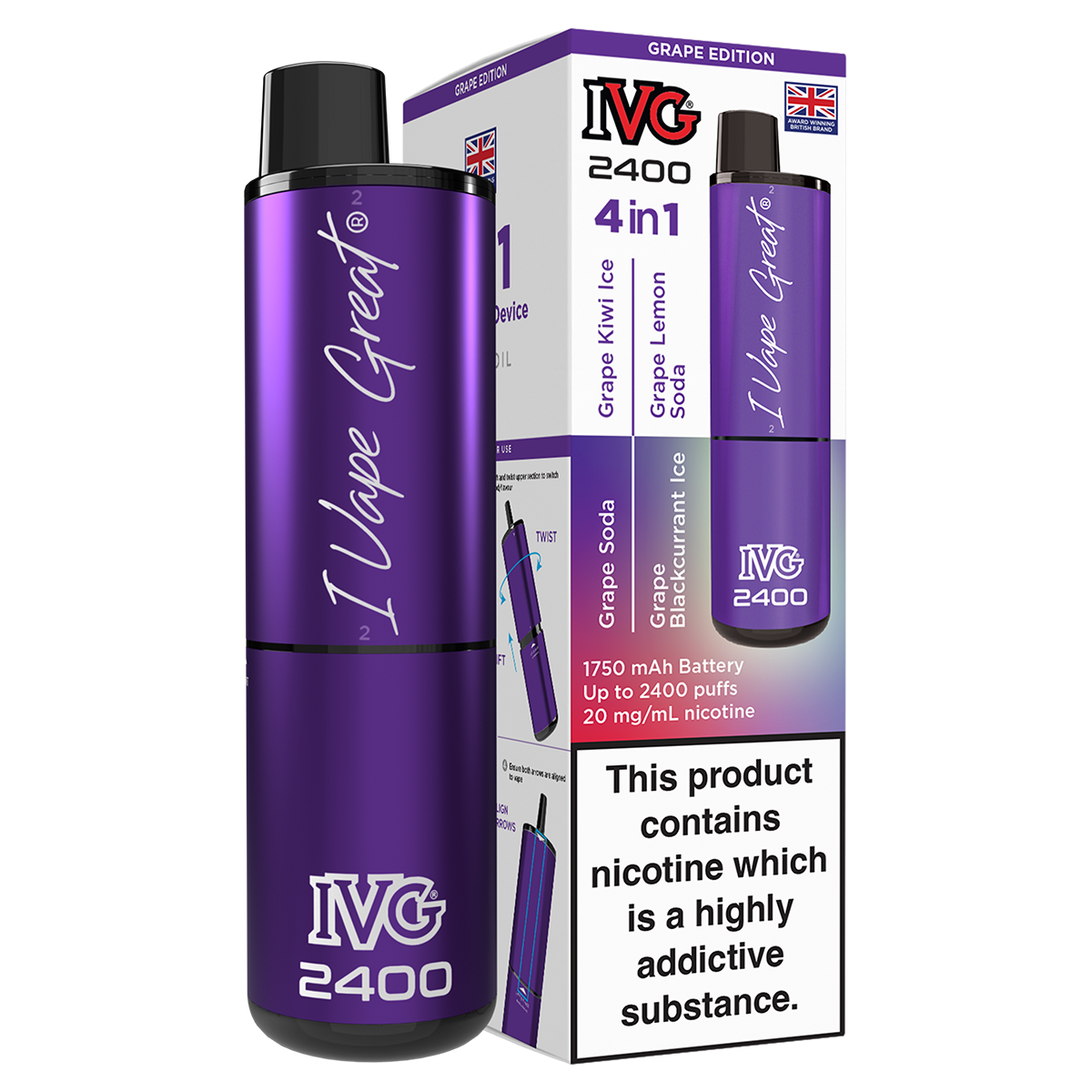 IVG 2400 Rechargeable Vape Kit