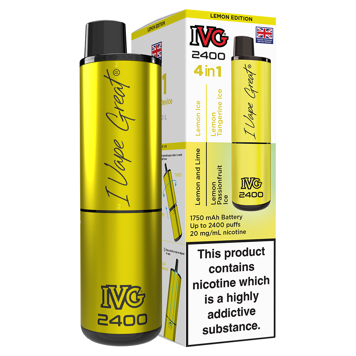 Lemon Edition IVG 2400 Disposable Device