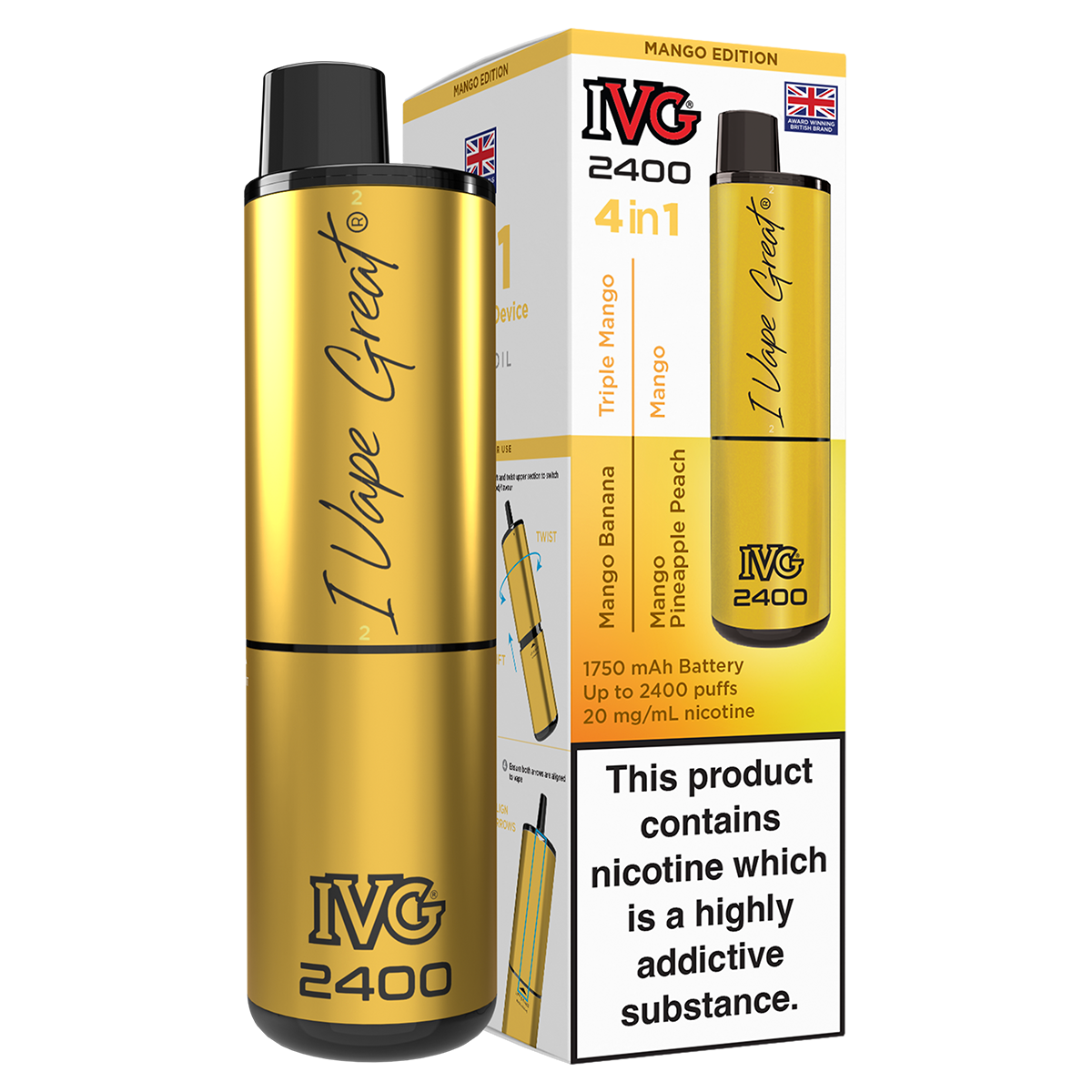 Mango Edition IVG 2400 Disposable Device