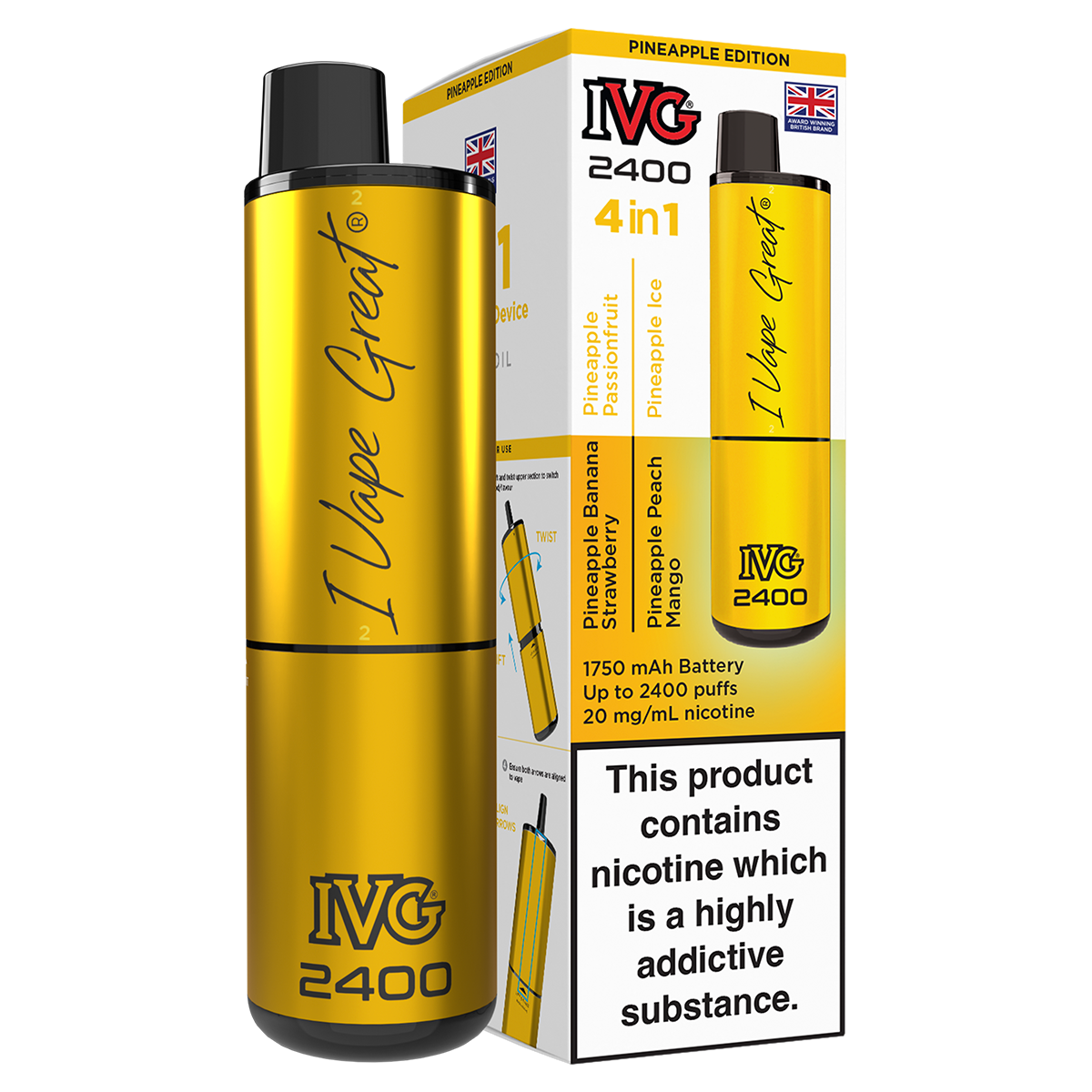Pineapple Edition IVG 2400 Disposable Device