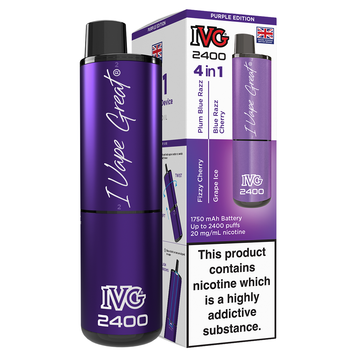 Purple Edition IVG 2400 Disposable Device