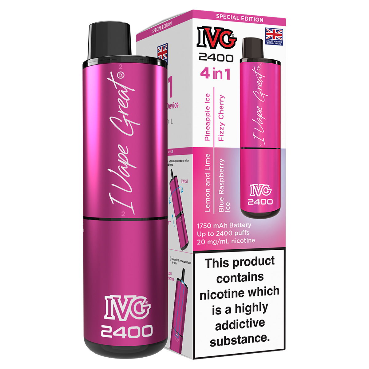 Special Edition IVG 2400 Disposable Device
