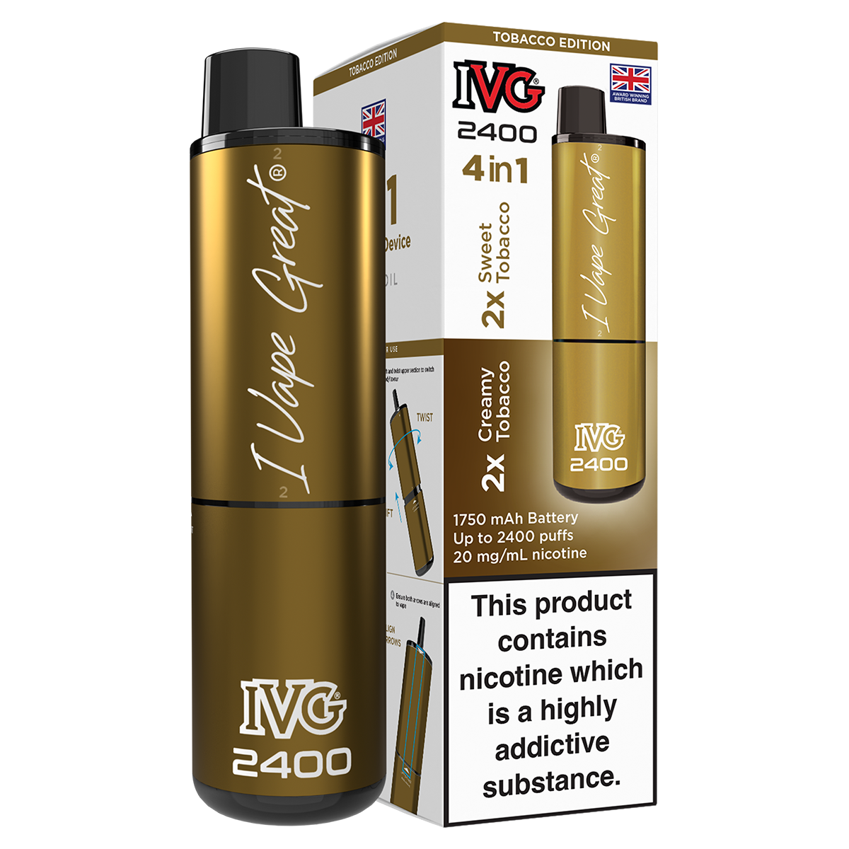 IVG 2400 Rechargeable Vape Kit